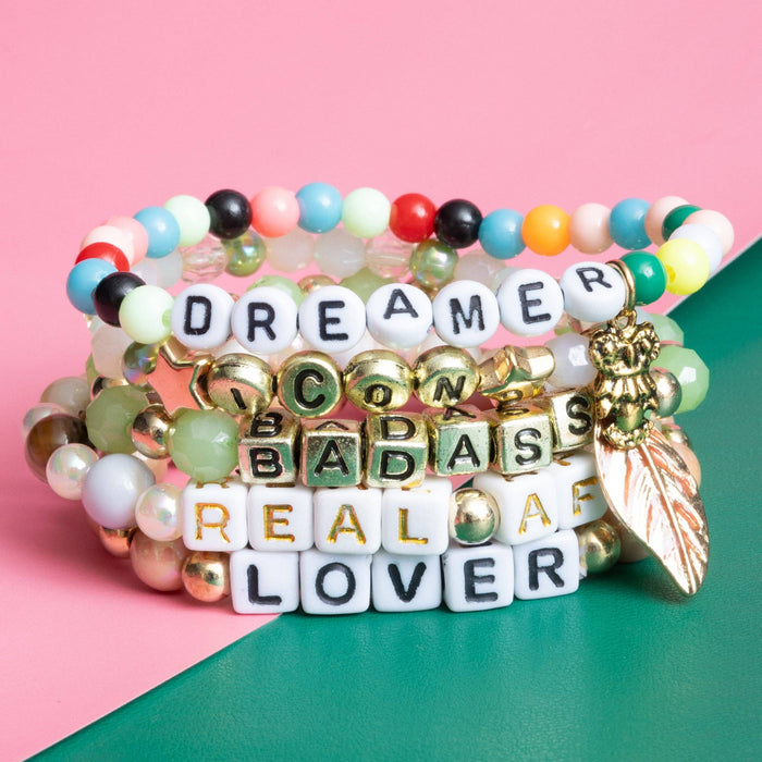 Good Vibes DIY Letter Beads Jar - Art Department LLC