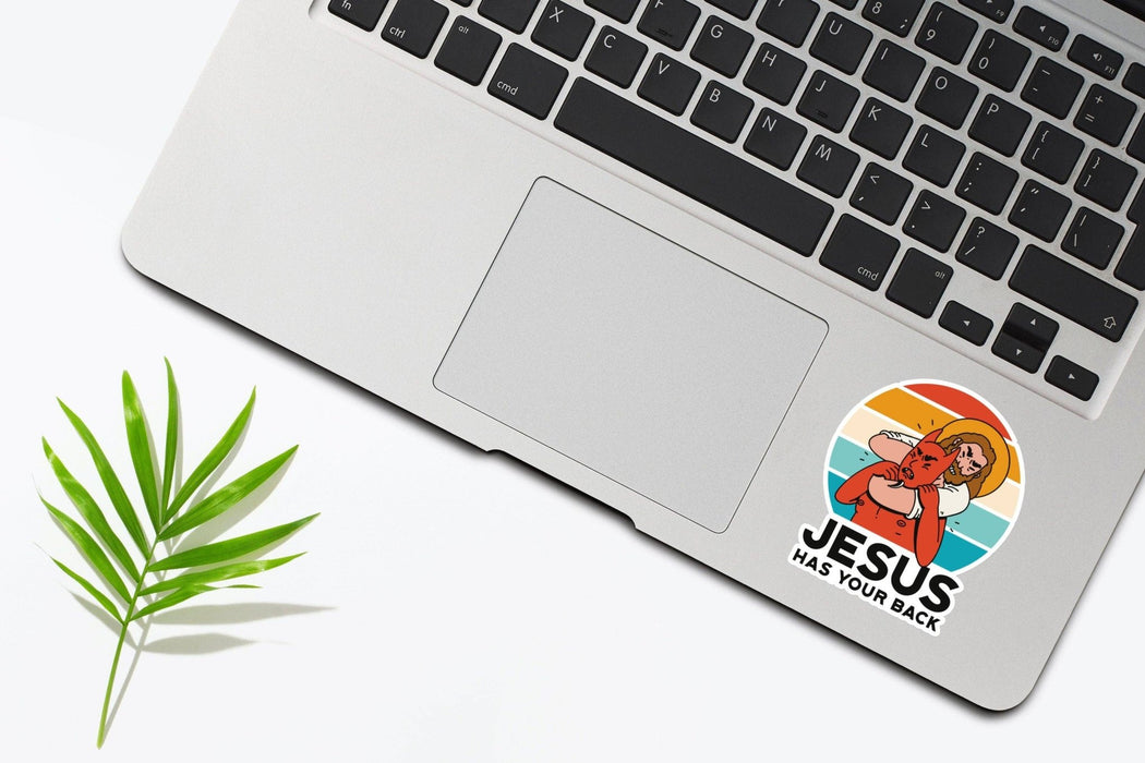 Jesus Has Your Back Sticker - Art Department LLC