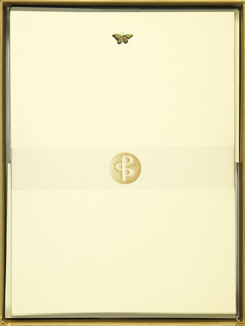 Gold Butterfly Stationery Set - Art Department LLC