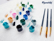 Paint by Numbers rolled - Winter Cardinals - Art Department LLC