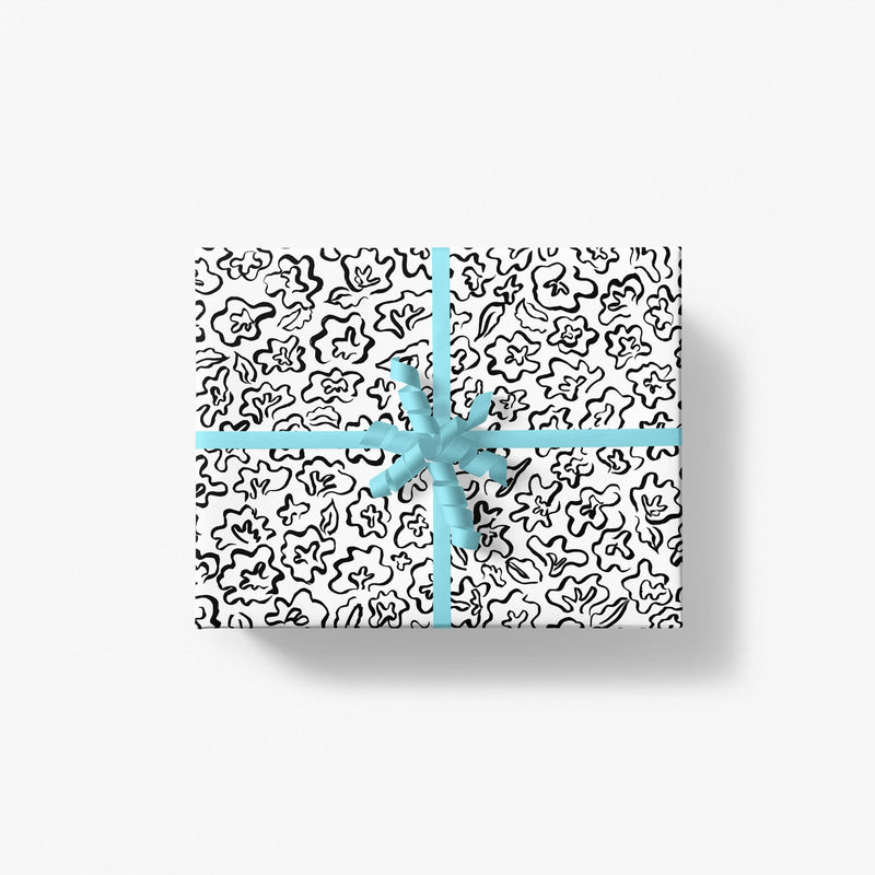 Fleur Gift Wrap, 3 Sheets - Art Department LLC