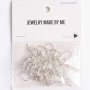 Silver French Ear Wire Earring Hooks 56pc Assortment - Art Department LLC