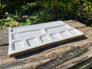 Large 9 - Pan Ceramic Artist Paint Palette - Art Department LLC