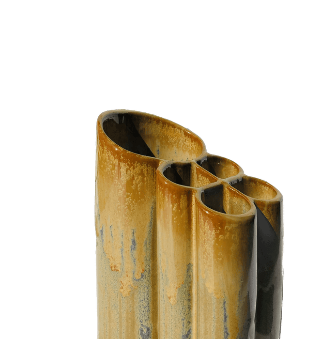 Vase & brush Holder - Stoneware Pottery - Art Department LLC