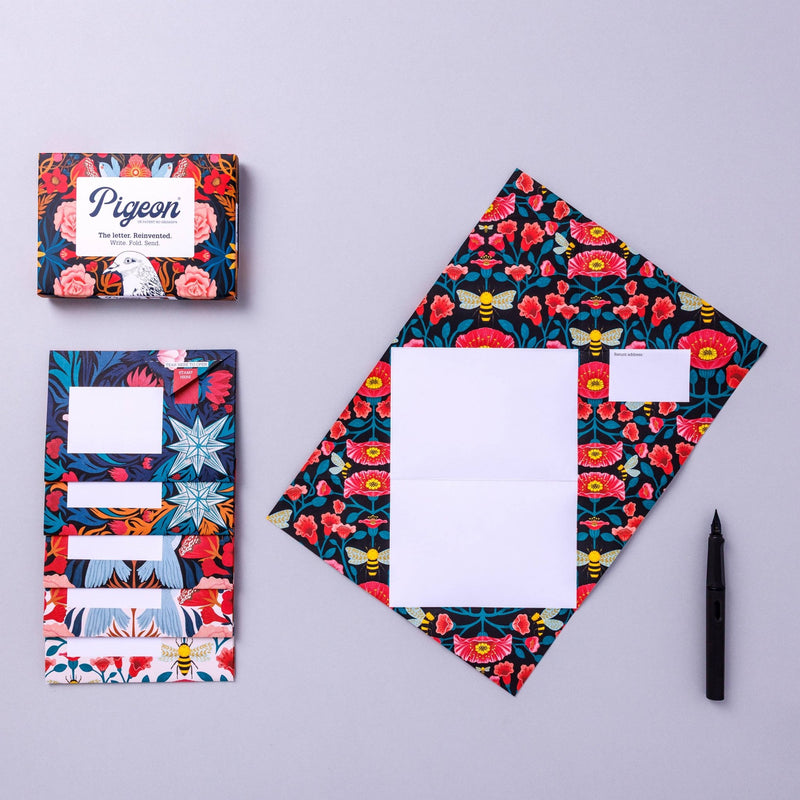 Bright & Beautiful Pigeon, Folding Letters, Set of 6 - Art Department LLC