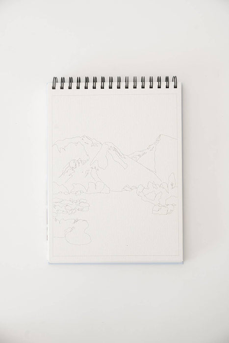 Landscape Watercoloring Book - Outlines with Video Tutorials - Art Department LLC