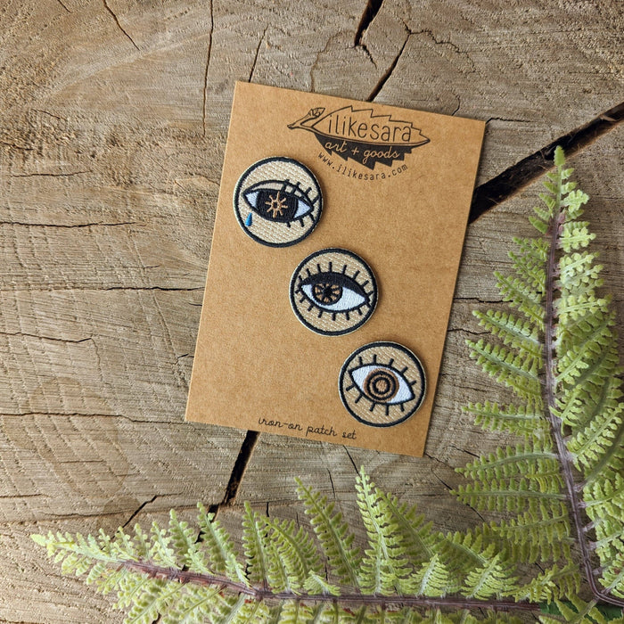 Iron-on patch | eyeball 3 patch pack