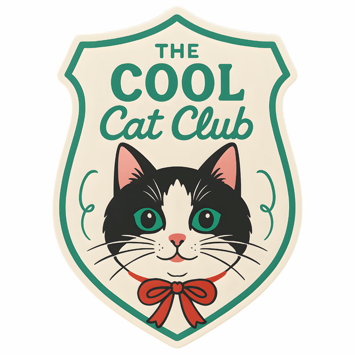 Cool Cat Club Vinyl Sticker - Art Department LLC