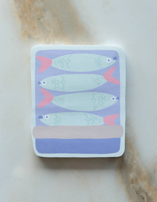 Die - Cut Sticky Notepad | Tinned Fish - Art Department LLC