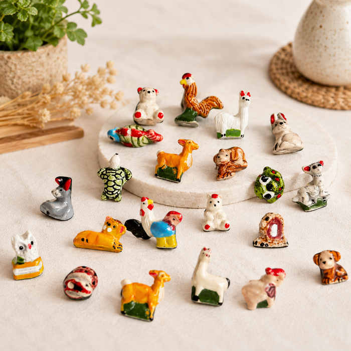 Handmade Mini Ceramic Animal Beads
