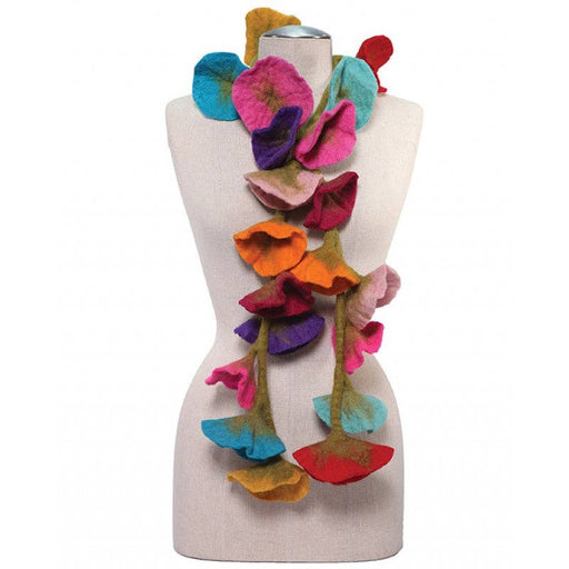 Felted Multicolor Flower Scarves - Art Department LLC