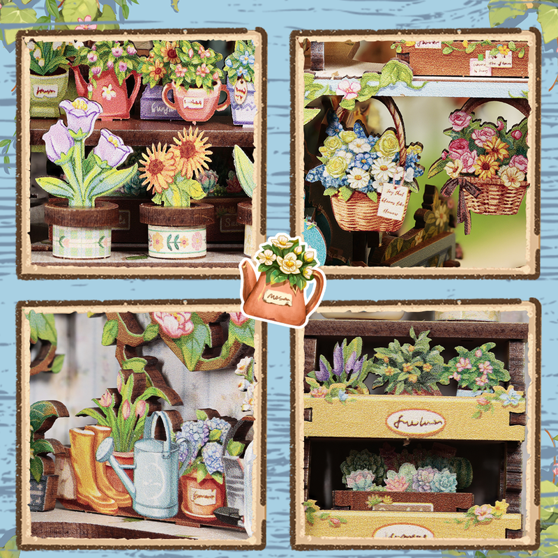 DIY Book Nook Kit: Anna‘s Blue Blossom - Art Department LLC