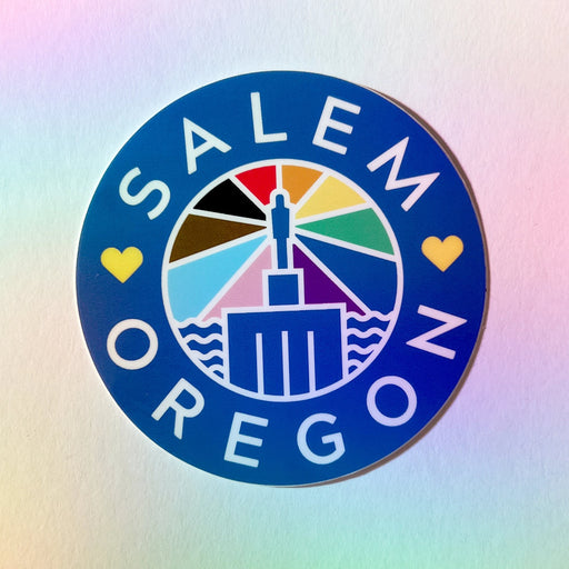 Salem Oregon Capitol Building Pride Sticker - Art Department LLC