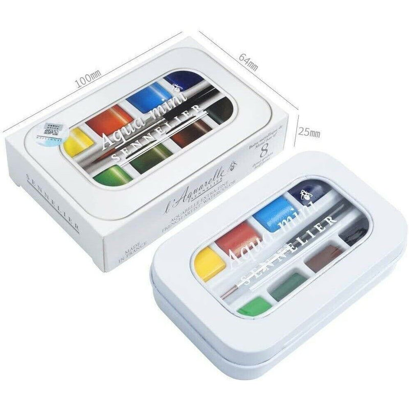 French Artists' Watercolor 8 - Color Half Pan Mini Set - Art Department LLC