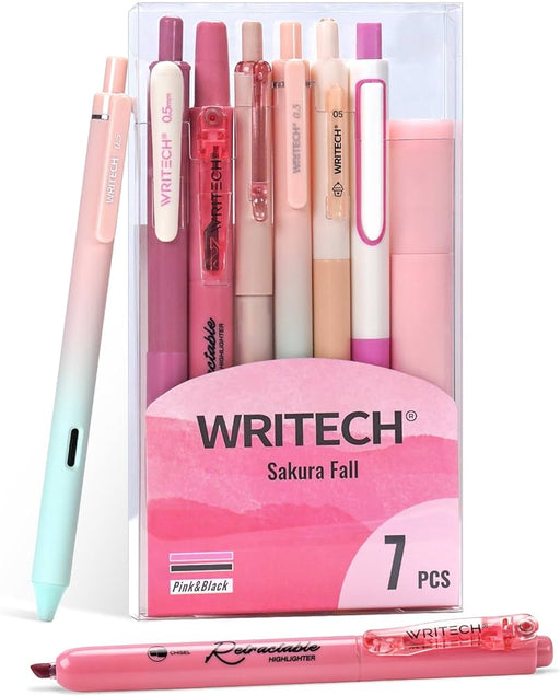 7 Gel Pen Journaling Set, Sakura Pink