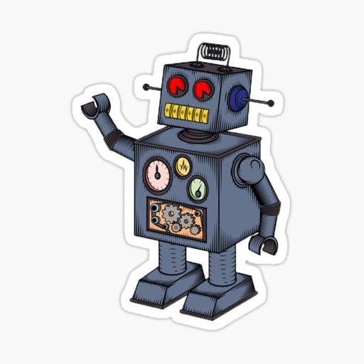 Retro Robot Sticker