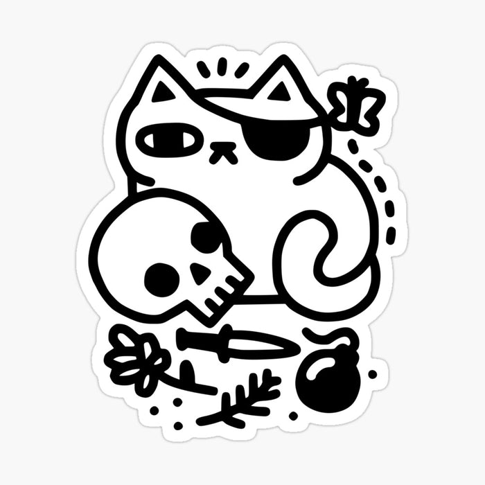 Badass Cat Sticker