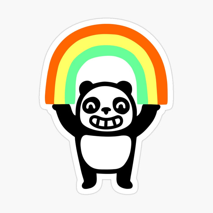 Panda Found A Rainbow Sticker | Designed by Obinsun