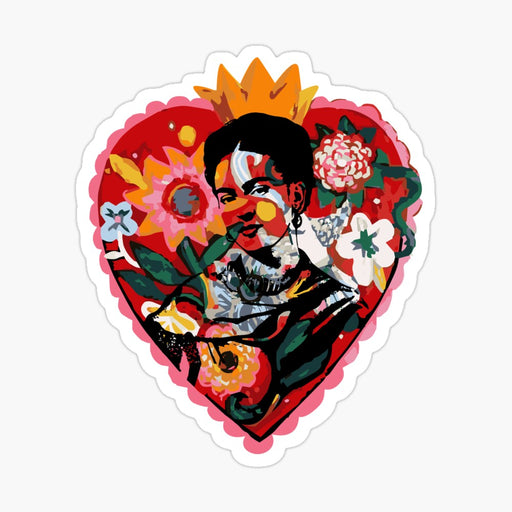 Frida Kahlo Heart Vinyl Sticker 