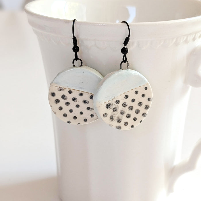 Handmade Ceramic Earrings – Dots & Color - Art Department LLC