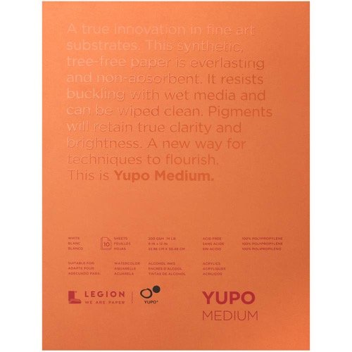 Yupo Medium Pads, 5" x 7" - 10 Sheets./Pad | Legion Paper