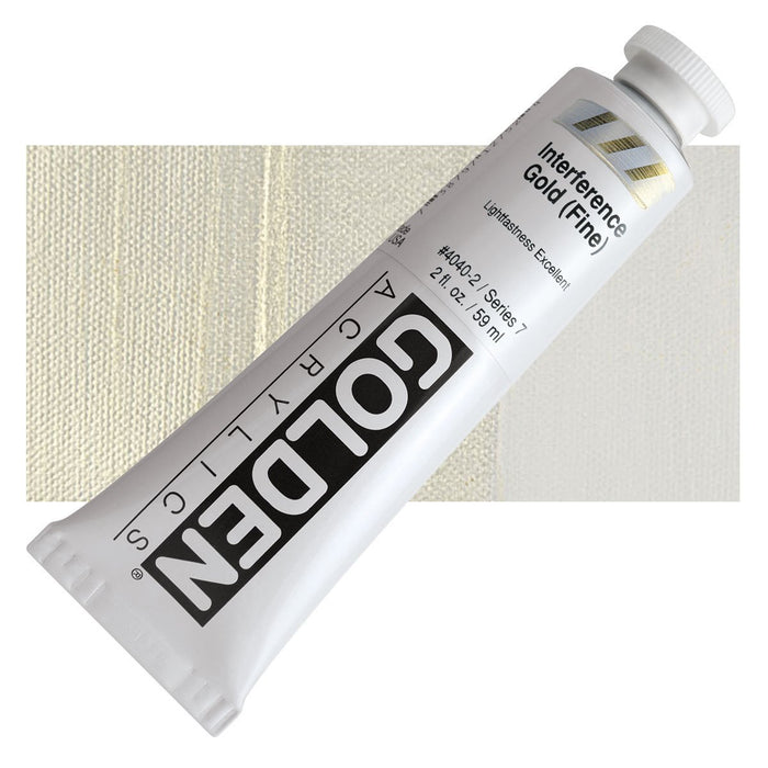 Golden Interference and Iridescent Heavy Body Acrylics 2oz | Golden