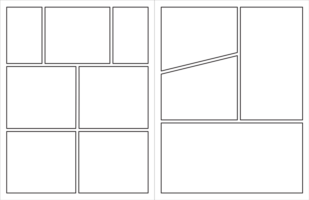 Blank Comic Book (Stencil included) - Art Department LLC