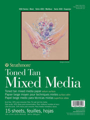 Toned Mixed Media Paper Pads 400 Series, 9" x 12" 15 Sheets - Art Department LLC