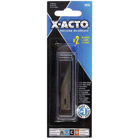 X-Acto #2 Blades, 5 Pack- for # 2 Knife | X-Acto