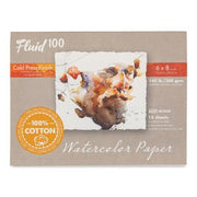 Fluid 100 Cold Press Watercolor Paper Easy - Block 15 Sheets - Art Department LLC