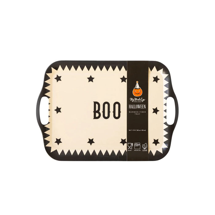 Vintage Halloween Bamboo Platter