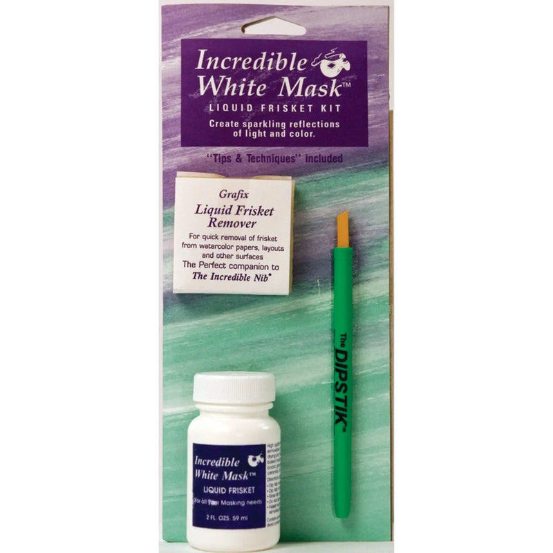 Original Incredible Nib and White Mask Liquid Frisket 2oz - Art Department LLC
