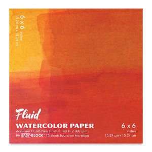 Fluid Watercolor Paper Cold Press 140 lb. Easy - Block - Art Department LLC