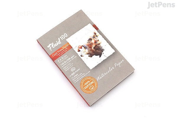 Fluid 100 Cold Press Watercolor Paper Easy - Block 15 Sheets - Art Department LLC