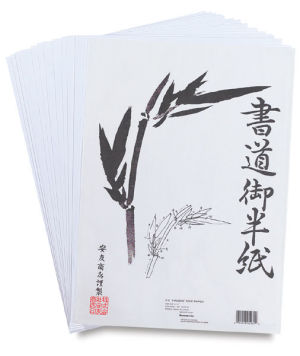Yasutomo Rice Paper Pad - 9-1/2'' x 13'', 100 Sheets | Yasutomo