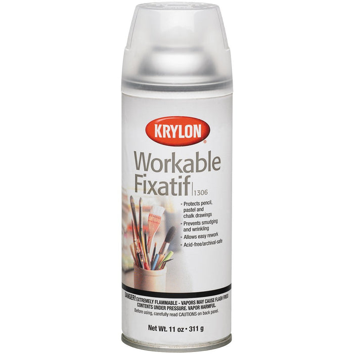 Krylon Workable Fixative Spray - 11oz, Opus Art Supplies
