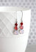 Pink Opal and Red Glass Earrings - Vintage glass | A Pocket of Posies