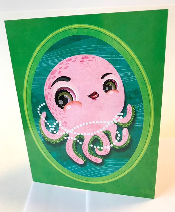 Cephalopod, Blank Greeting Card