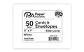 Paper Accents Card & Envelopes 5x7" White 50pc | Paper Accents