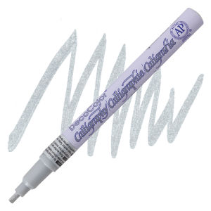 Decocolor Calligraphy Paint Marker - 2 mm Tip, Silver | Uchida