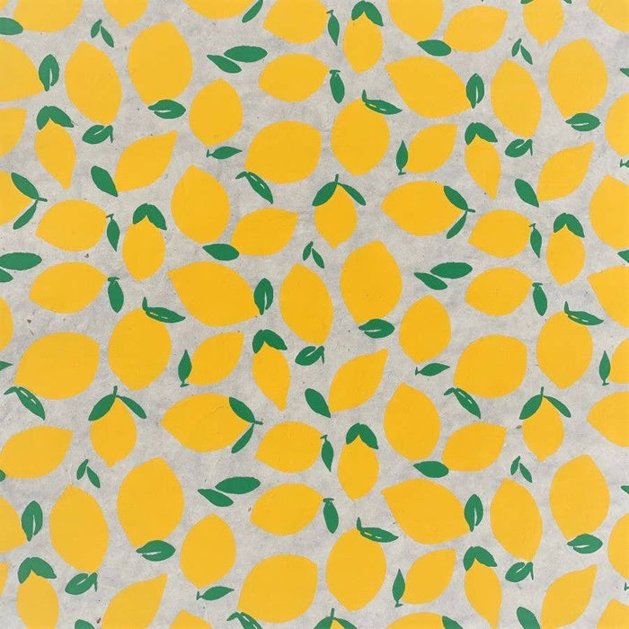 Lemon, Yellow & Green on Cream Decorative Paper