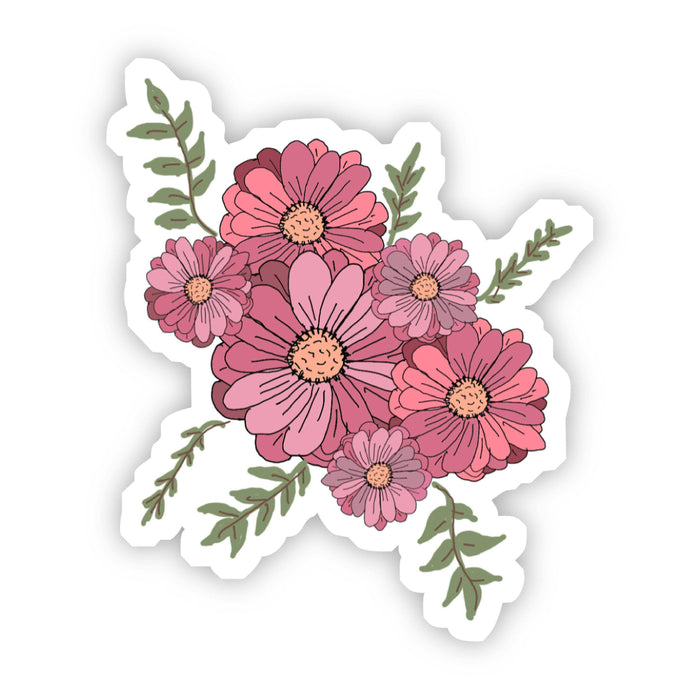 Pink Multicolor Floral Sticker | Big Moods