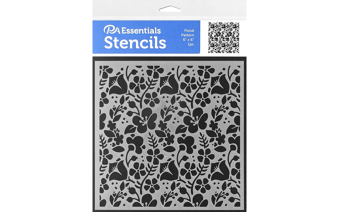PA Essentials Stencils 6x6" Floral Pattern