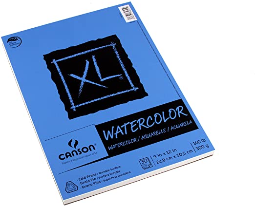 Photo4Less  Canson XL Watercolor Pad 9″x12″ 30 Sheets