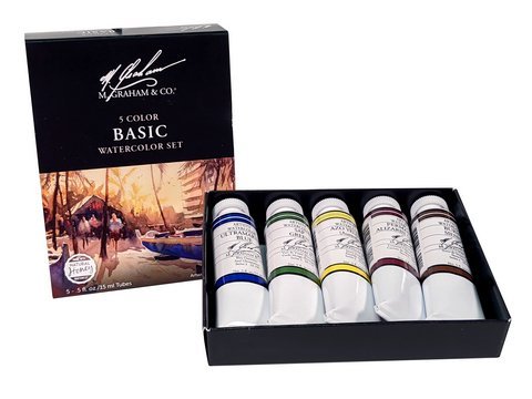 M Graham 5 Color Basic Watercolor Set - Art Department LLC
