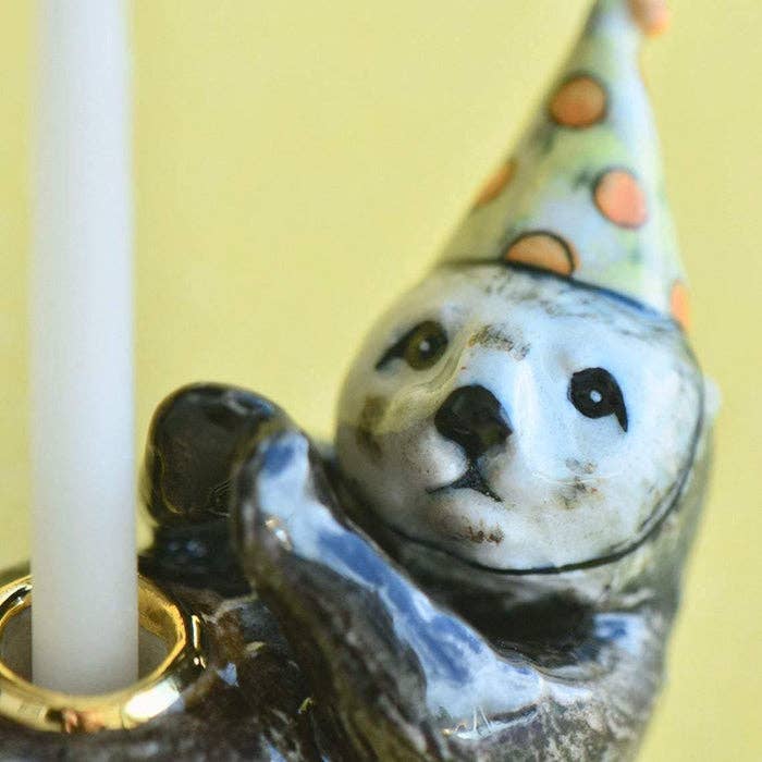 Handmade Porcelain Cake Topper Otter