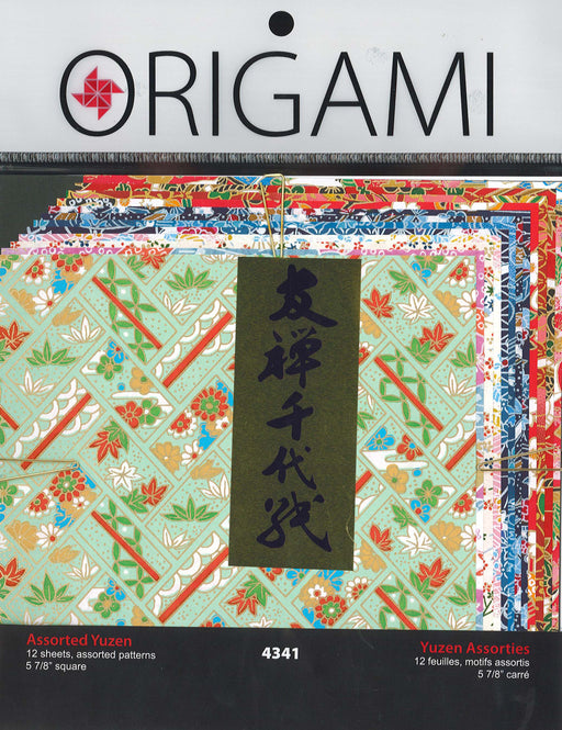 Yasutomo Origami Japanese Prints, Yuzen Assorted Colors - 5-7/8" Square, 12/Shts. | Yasutomo