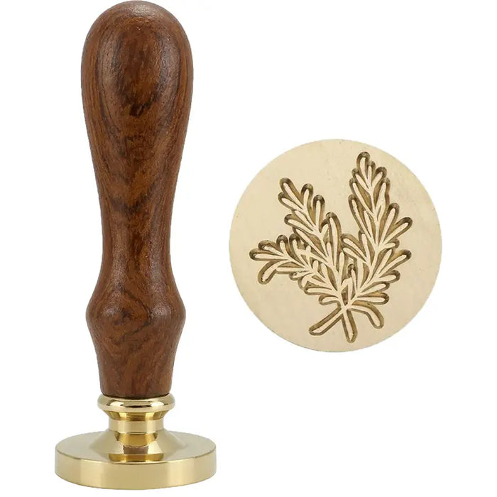 Wax Seal Stamps with Solid Wood Handle and Brass Heart