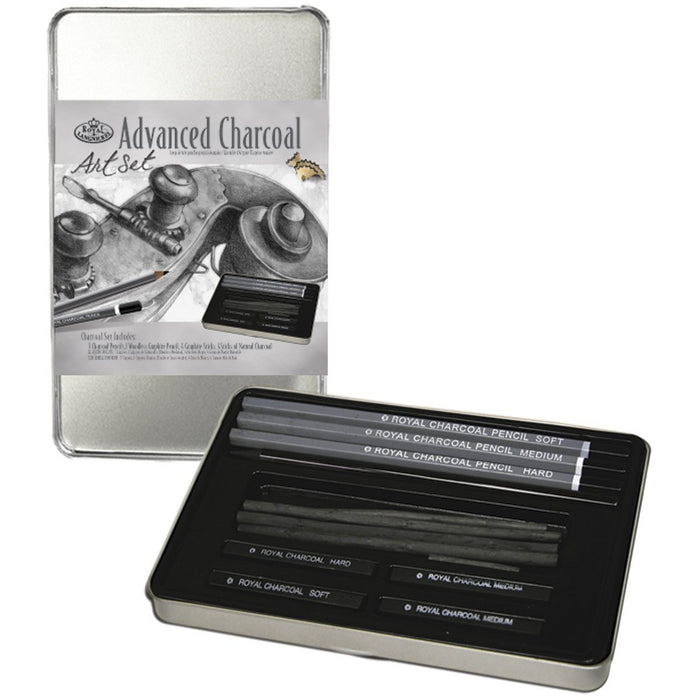 Royal Brush Charcoal Drawing Small Tin Art Set 13pc | Art Department LLC