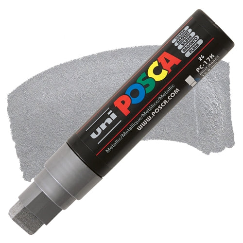 Posca PC-8K Broad Chisel Paint Marker, Silver
